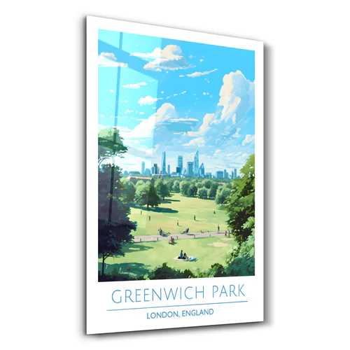 Greenwich Park-London England-Travel Posters | Glass Wall Art