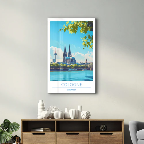 Cologne Germany-Travel Posters | Glass Wall Art - Image 2