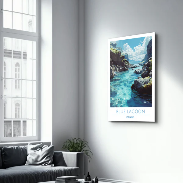 Blue Lagoon Iceland-Travel Posters | Glass Wall Art - Image 2