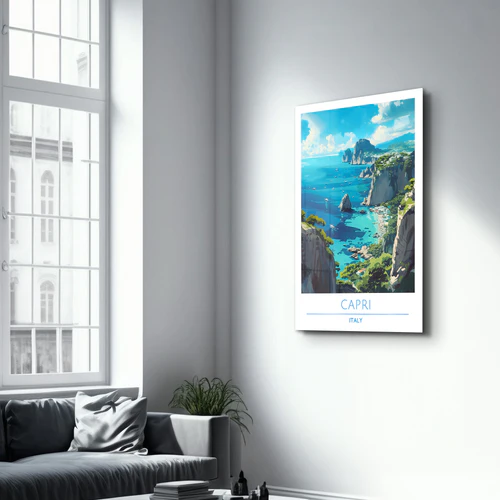 Capri Italy-Travel Posters | Glass Wall Art - Image 2