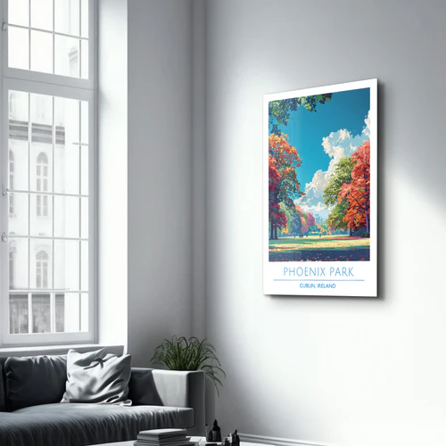 Pheonix Park-Cublin Ireland-Travel Posters | Glass Wall Art - Image 2
