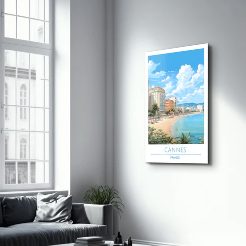 Cannes France-Travel Posters | Glass Wall Art - Image 2