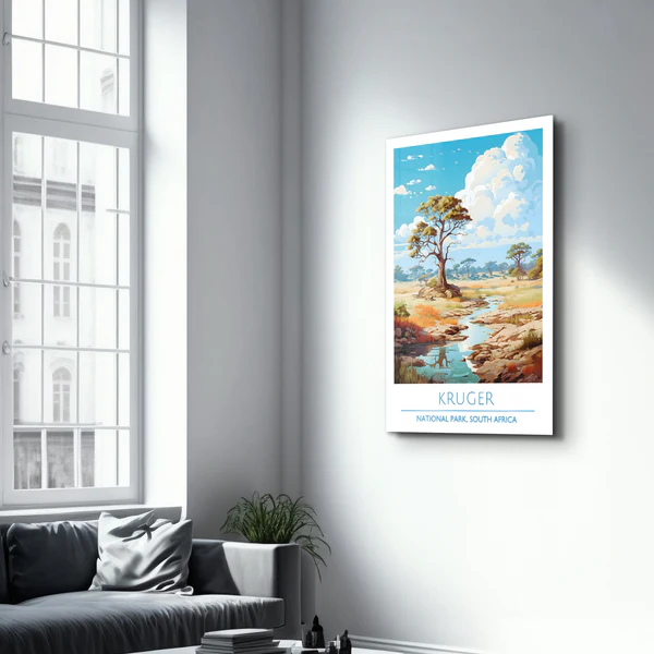 Kruger-National Park South Africa-Travel Posters | Glass Wall Art - Image 2