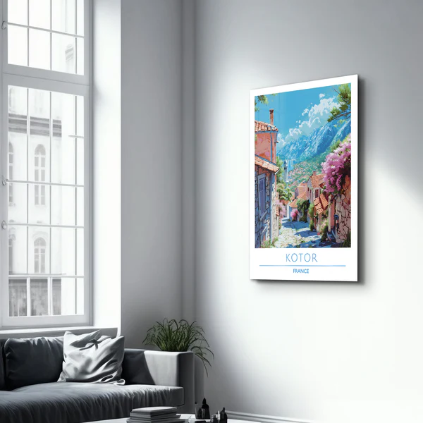 Kotor France-Travel Posters | Glass Wall Art - Image 2