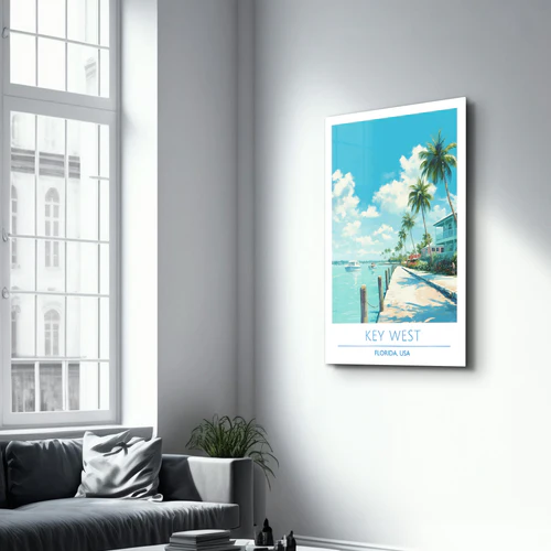 Key West-Florida USA-Travel Posters | Glass Wall Art - Image 2