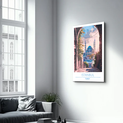Istanbul Turkey-Travel Posters | Glass Wall Art - Image 2