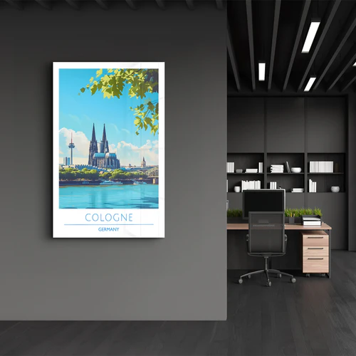Cologne Germany-Travel Posters | Glass Wall Art - Image 3