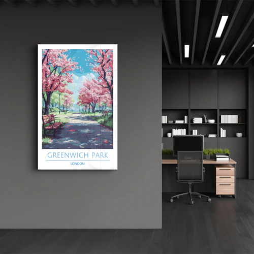Greenwich Park London-Travel Posters | Glass Wall Art - Image 3