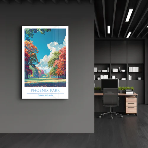 Pheonix Park-Cublin Ireland-Travel Posters | Glass Wall Art - Image 3