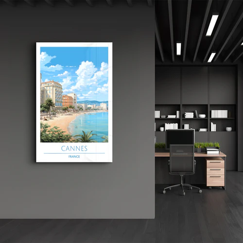 Cannes France-Travel Posters | Glass Wall Art - Image 3