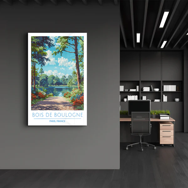 Bois De Boulogne-Paris France-Travel Posters | Glass Wall Art - Image 3
