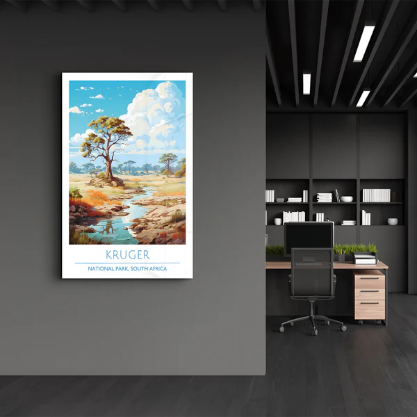 Kruger-National Park South Africa-Travel Posters | Glass Wall Art - Image 3