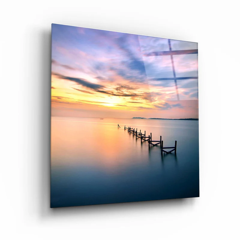 ・"Sunset"・Glass Wall Art