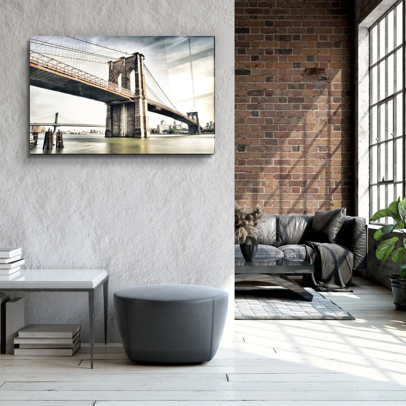 ・"Brooklyn Bridge"・Glass Wall Art - Image 3