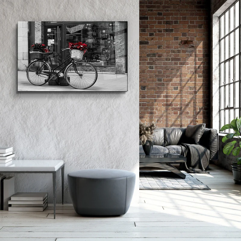 ・"Bicycle"・Glass Wall Art - Image 3