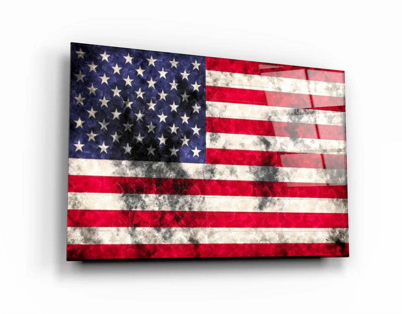 ・"Flag of the U.S."・Glass Wall Art