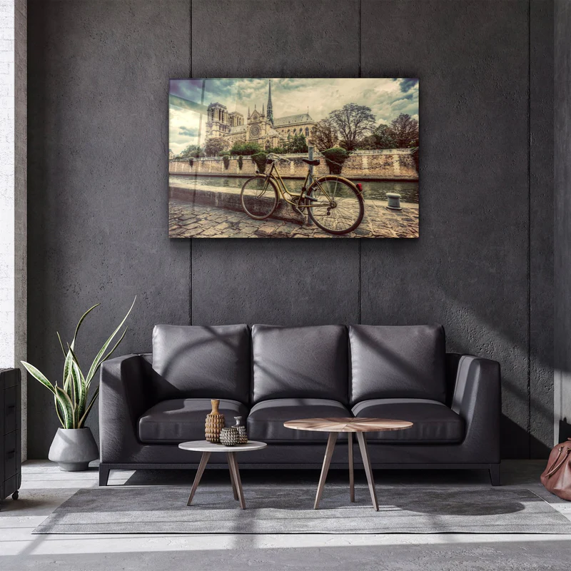 ・"Bicycle"・Glass Wall Art - Image 2