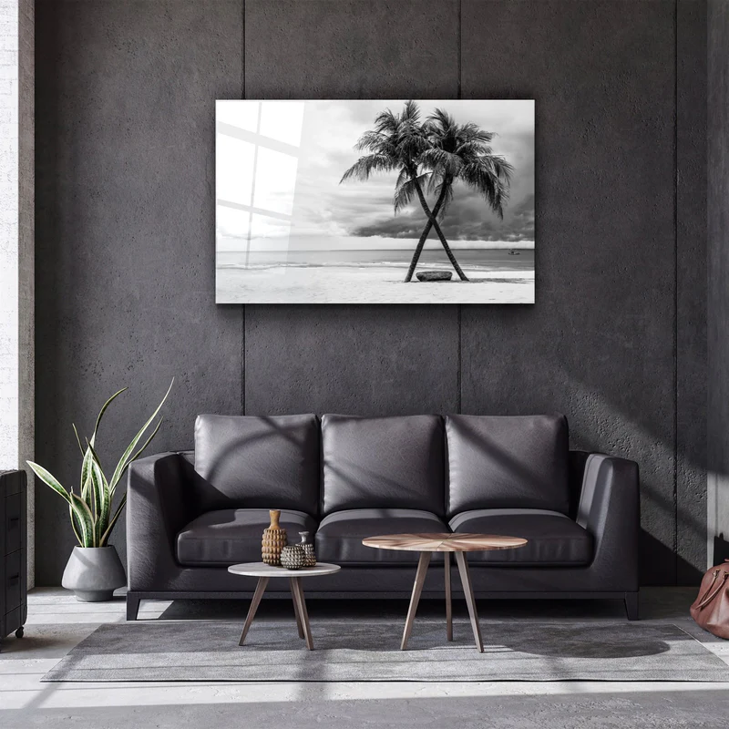 ・"Palm Trees"・Glass Wall Art - Image 2