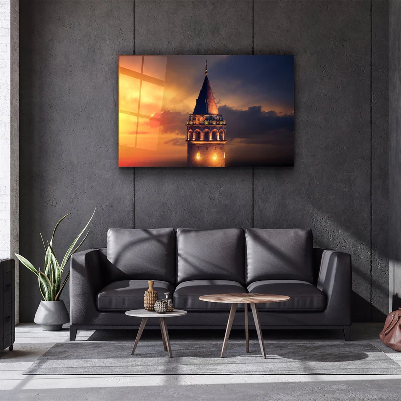 ・"Galata Tower"・Glass Wall Art - Image 2