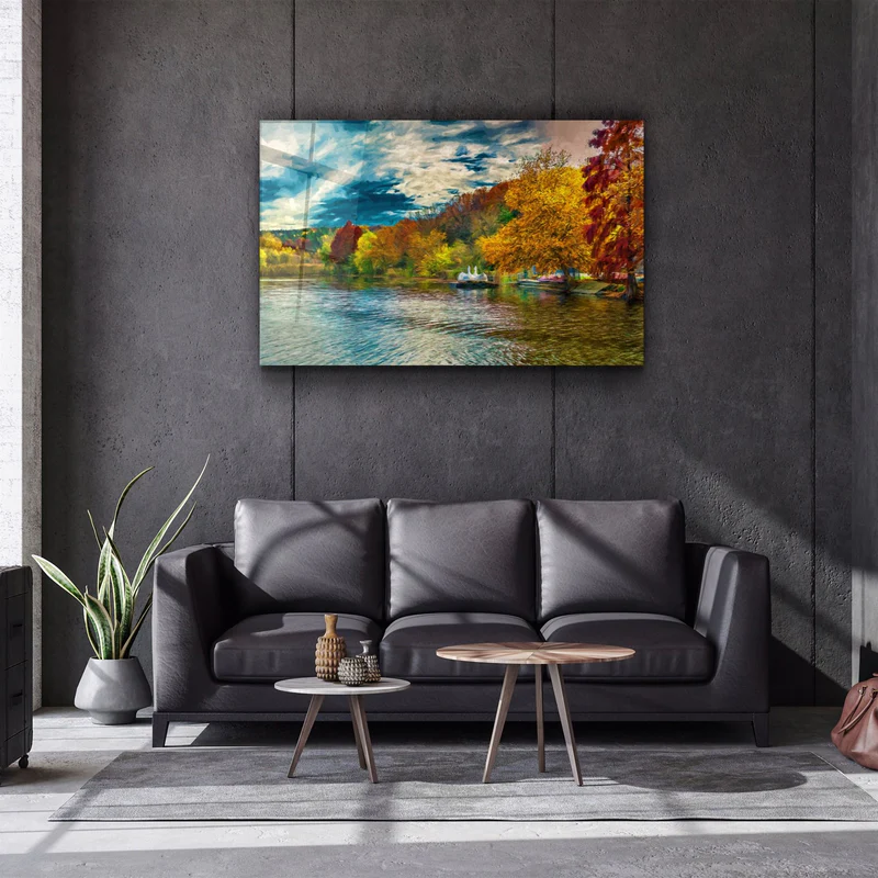 ・"Lake"・Glass Wall Art - Image 2