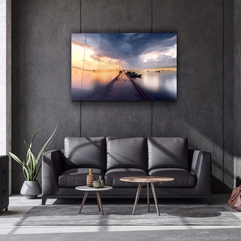 ・"Pier 9"・Glass Wall Art - Image 2