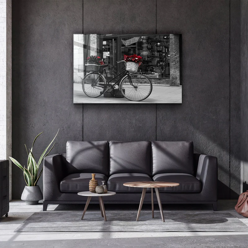 ・"Bicycle"・Glass Wall Art - Image 2