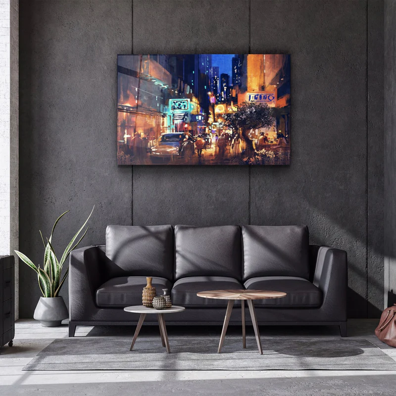 ・"The Street"・Glass Wall Art - Image 2