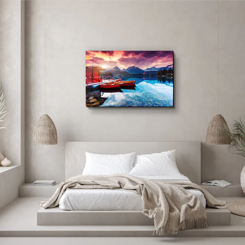 ・"Calm Lake"・Glass Wall Art - Image 2