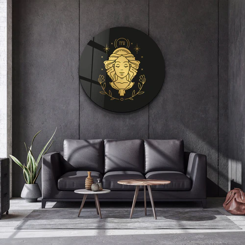 ・"Zodiac Signs - Virgo"・Rounded Glass Wall Art - Image 3