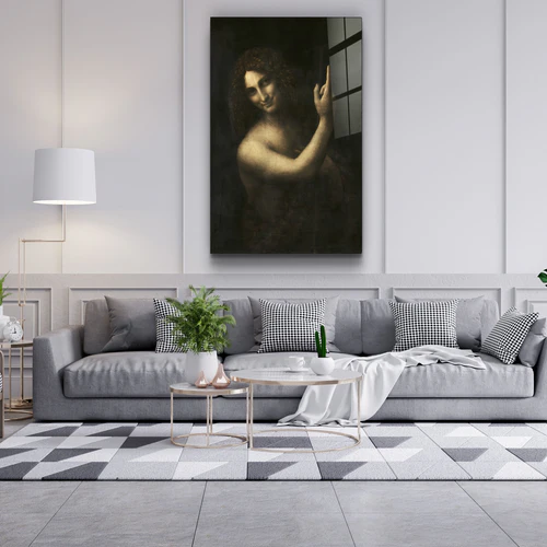 ・"Leonardo da Vinci's Saint John the Baptist (1513-1516)"・Glass Wall Art - Image 2