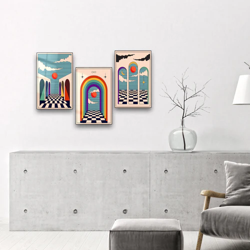 ."Dream World". Contemporary Gallery Collection Glass Wall Art - Image 3