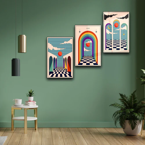 ."Dream World". Contemporary Gallery Collection Glass Wall Art - Image 2