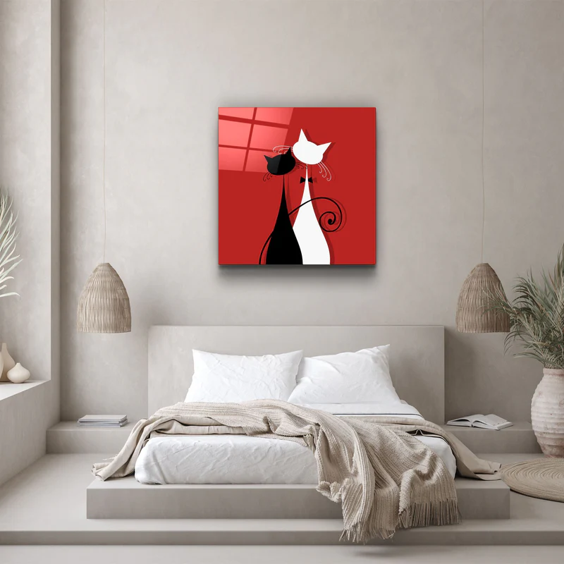 ・"Cats"・Glass Wall Art - Image 3