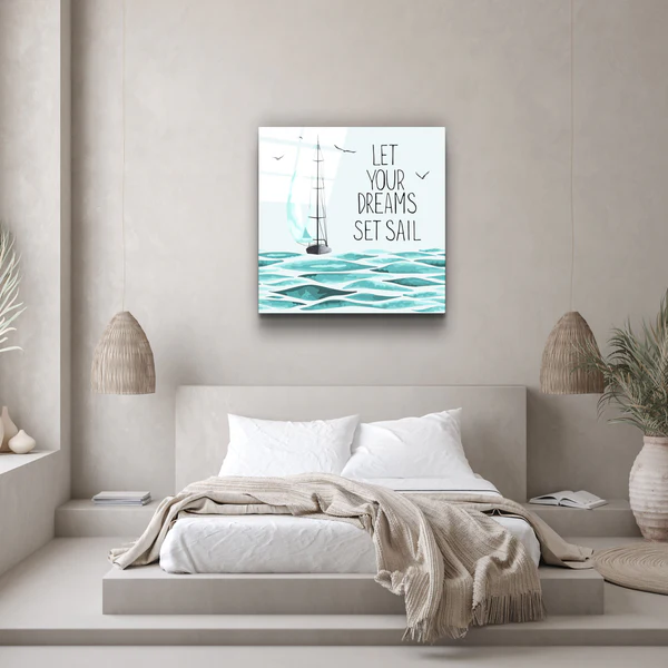 ・"Let Your Dreams"・Glass Wall Art - Image 3