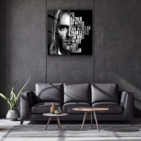 ・"Kurt Cobain"・Designers Collection Glass Wall Art - Image 2