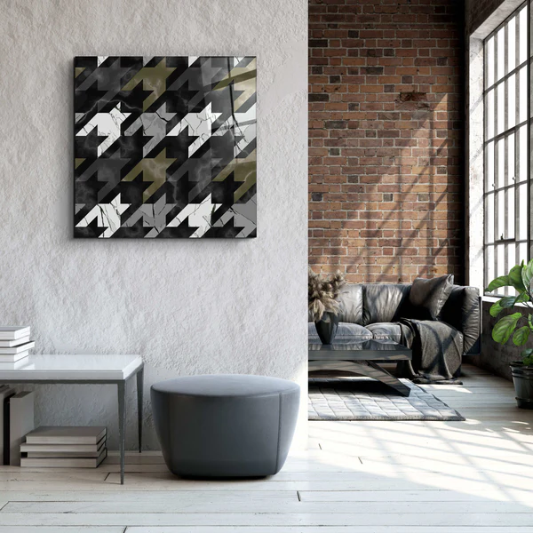 ."Bat Marble V2". Designer's Collection Glass Wall Art - Image 3