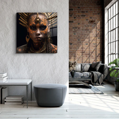 ."Woman Warriors 2". Secret World Collection Glass Wall Art - Image 2