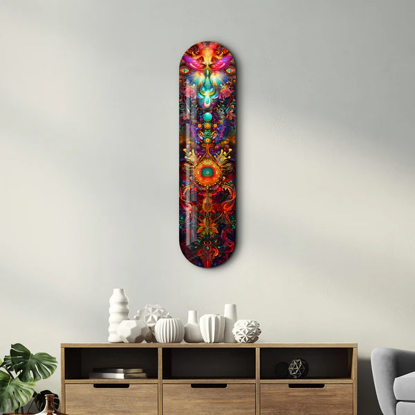 Bohemian Flower Dream V1 | Glass Wall Art - Image 3