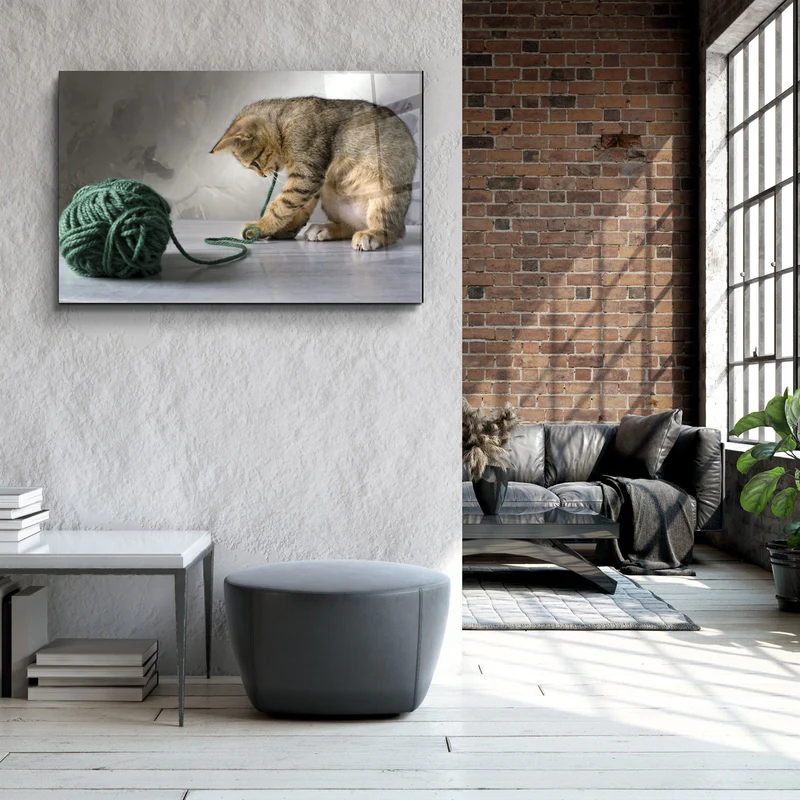 ・"Ball of Wool"・Glass Wall Art - Image 3