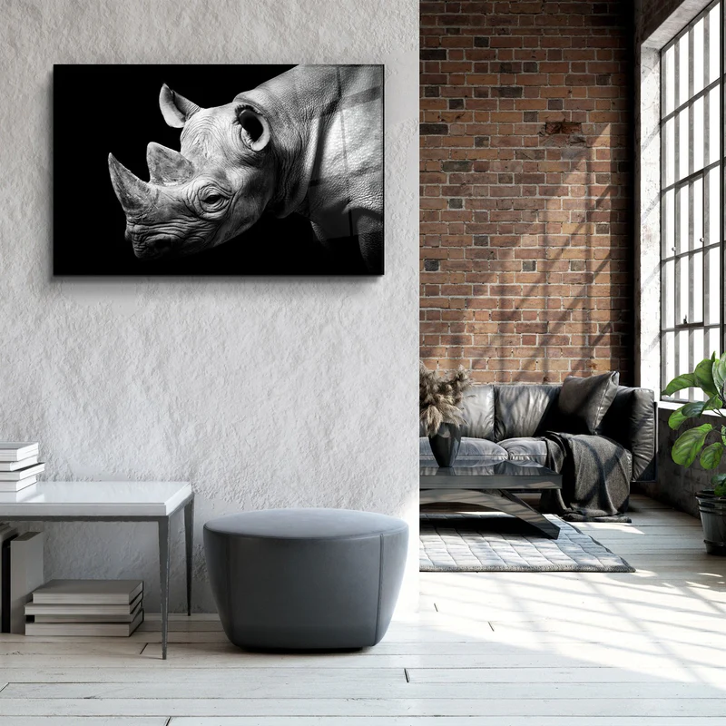 ・"Rhino"・Glass Wall Art - Image 3
