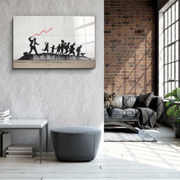 ・"Banksy - Noname"・Designer's Collection Glass Wall Art - Image 3