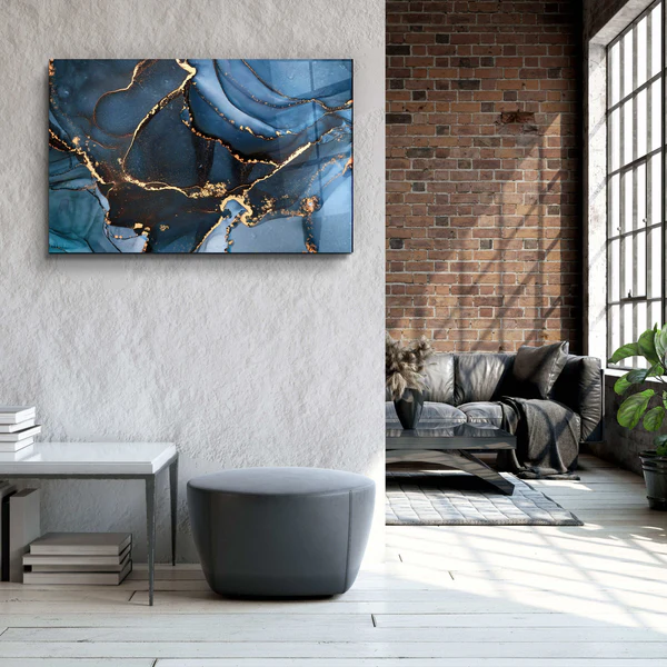 ・"Marble Collection H8"・Glass Wall Art - Image 3