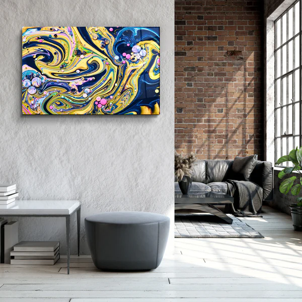 ・"Marble Galaxy 4"・Glass Wall Art - Image 3