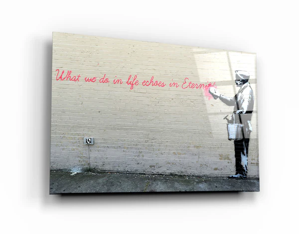 ・"Banksy - Eternity"・Glass Wall Art
