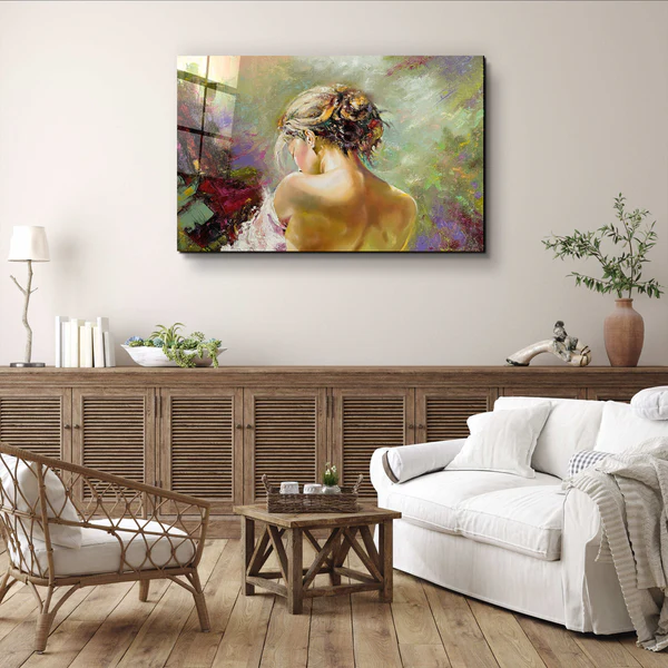 ・"Oil Painting - Alone"・Glass Wall Art - Image 2