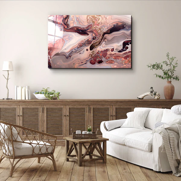 ・"Marble Collection H25"・Glass Wall Art - Image 3